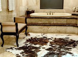 sheepskin rugs adorn a bathroom