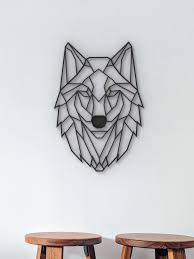 Geometric Wolf Hanging Wall Art Wolf