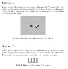 how to fix figure position in latex