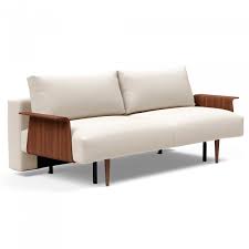 frode sleeper sofa with wood arms in