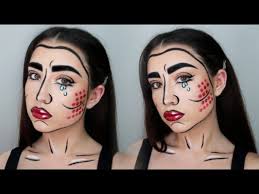 pop art halloween makeup tutorial