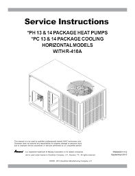 Goodman Gpc Gph H R 410a Service Manual Manualzz Com