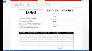 how to make payment voucher on ms word
