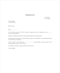 resignation letter with 30 day notice
