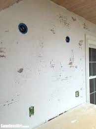Plaster Wall With Faux Brick Panels