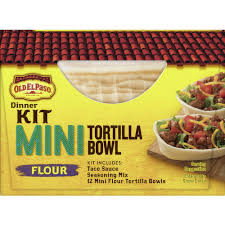 old el paso tortilla bowl dinner kit