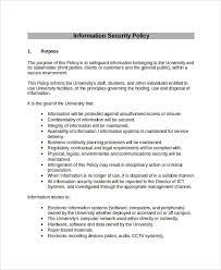 If so, you've come to the right place. Security Policy Template 7 Free Word Pdf Document Downloads Free Premium Templates