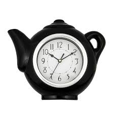 Black Teapot Kitchen Wall Clock