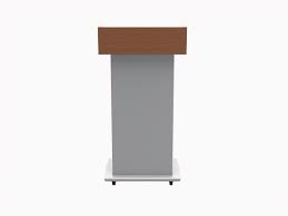 A podium is a platform on which the speaker stands on while speaking. Modern Lectern Lexyz27