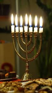 Menorah Candles Light Burning Religious Free Image From