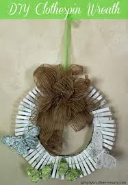 diy spring clothespin wreath simply
