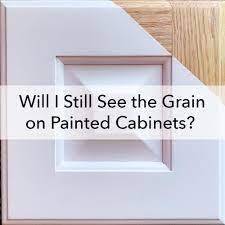 the grain on painted cabinets