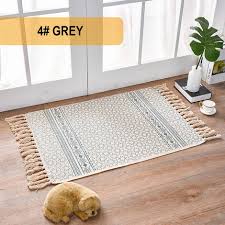 retro decorative cotton area rug hand