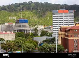 Wellington with the Parliament and Victoria University buildings, Wellington,  New Zealand Stock Photo - Alamy
