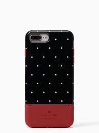 Kate spade iphone 8 case and card holder. Kate Spade Pin Dot Card Slot Iphone 8 Plus Case Lyst