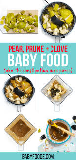 pears prunes cloves baby puree