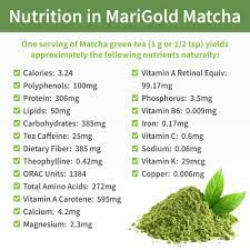 matcha green tea marigold foods