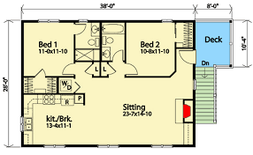 2 Bed Carriage House Plan With 3 Car