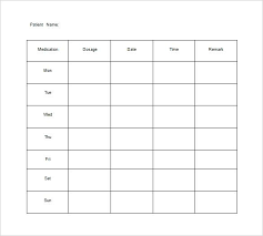 Daily Medication Schedule Template Chart Printable Images Of
