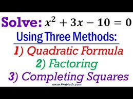 how to solve quadratic equations