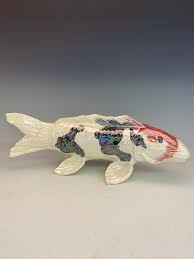 Koi Fish Sculpturehand Made Fishceramic