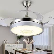 Silver Circle Led Ceiling Fan Light