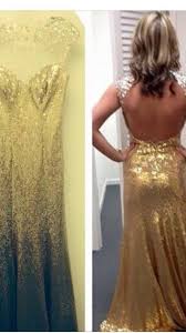 Blush Gold Sequined Prom Dress 2 Fashion Clothing Shoes
