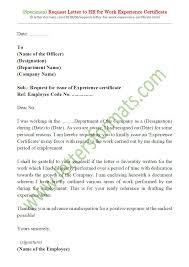 From the career experts at wikijob. Request Letter To Boss Hr For Work Experience Letter Certificate