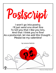 postscript short valentine s day poem