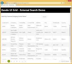 How To External Search Box For Kendo Ui Grid Telerik