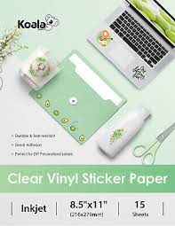 koala clear vinyl sticker paper
