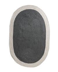 greige warp oval braided jute rug