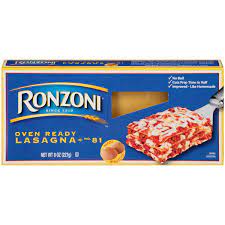 ronzoni oven ready lasagna pasta