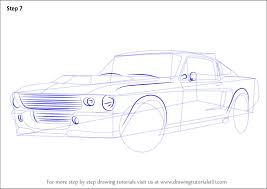 how to draw a 1968 mustang sports cars