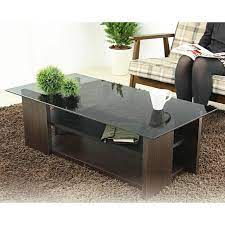 Glass Top Center Table Modern Coffee