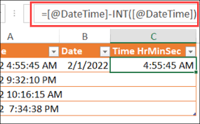 excel split date and time easy formula