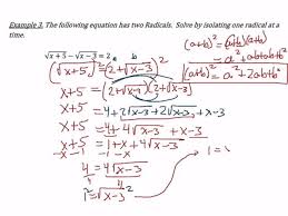 Solving Radical Equations With Two