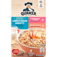 quaker instant oatmeal lower sugar variety