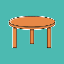 Vector Table Icon Color On Trendy Design