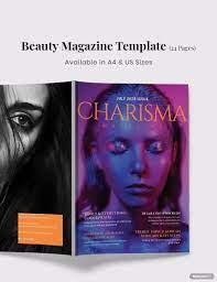 beauty magazine template in