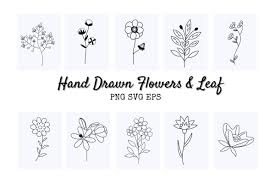 cute cartoon flower hand draw graphic