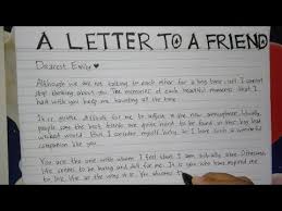 how to write a letter to friend