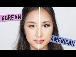 korean vs american makeup tranformation