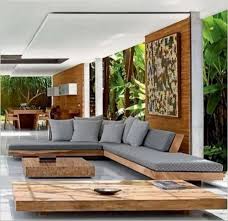 Wood Outdoor Sofa Set