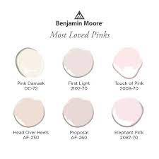 Benjamin Moore Most Loved Pinks
