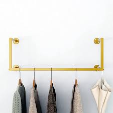 Homekayt Gold Clothing Rack Wall