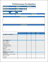 Employee Performance Evaluation Template Performance Review Template