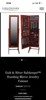 Standing Mirror Jewelry Cabinet