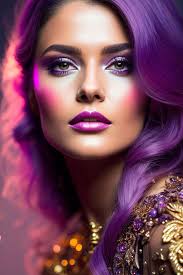 purple makeup look for women playground