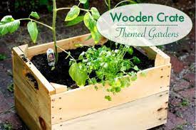 Wooden Crate Themed Gardens Natural